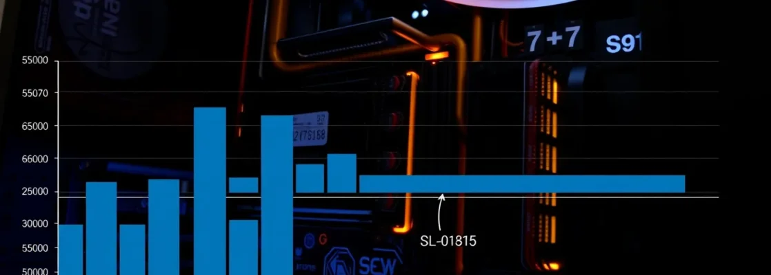 Desktop tower with visible RAM modules and a bar graph overlay showing memory usage for various tasks.